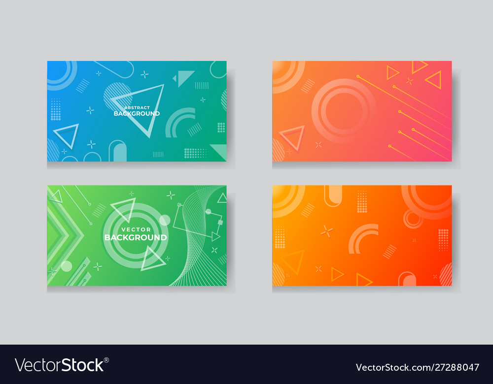 Modern background set gradient color vector image Modern background set gradient color