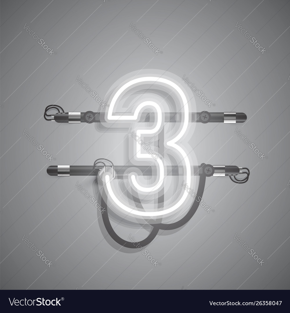 Realistic neon character with wires and console vector image Realistic neon character with wires and console