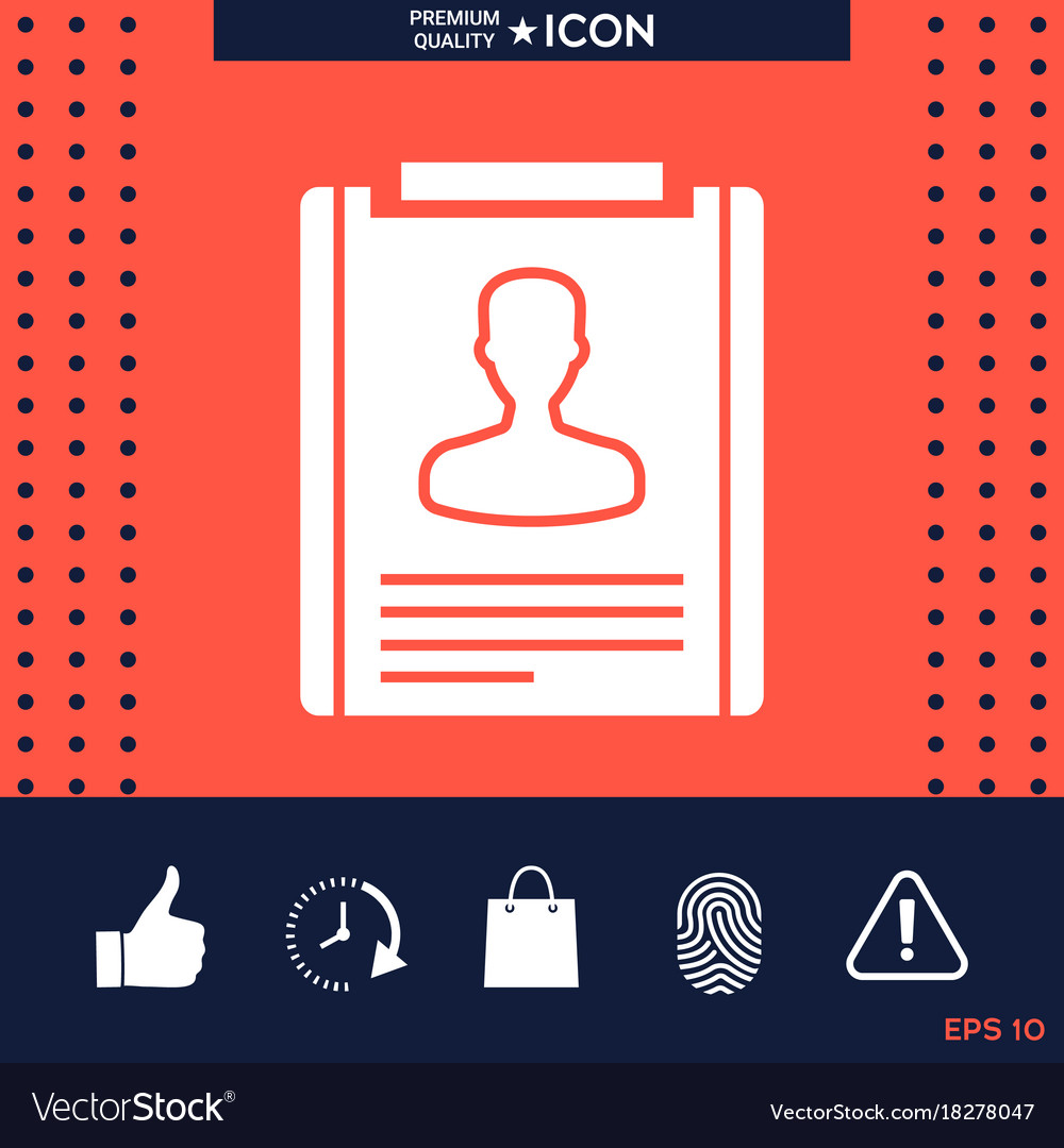 resume icon vector image