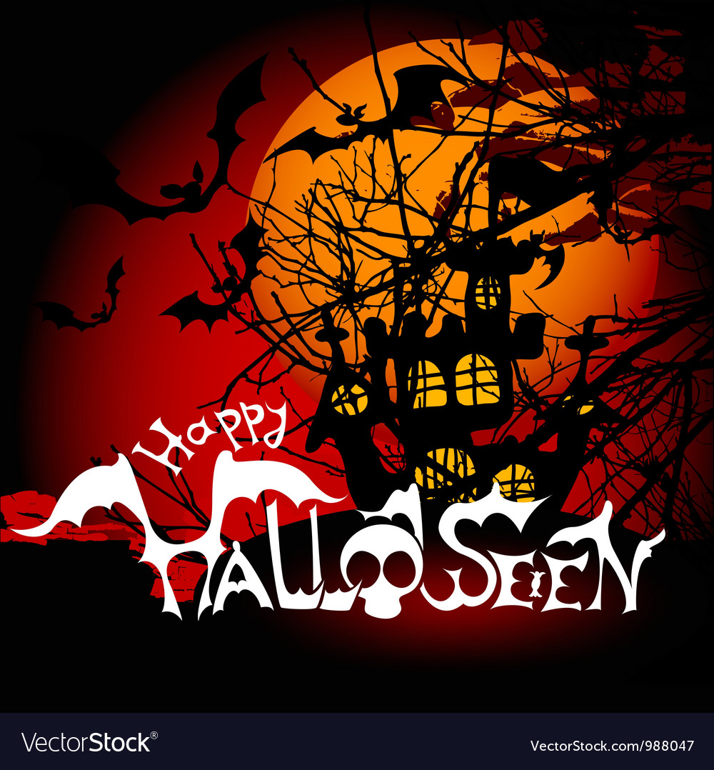 Scary halloween background Royalty Free Vector Image