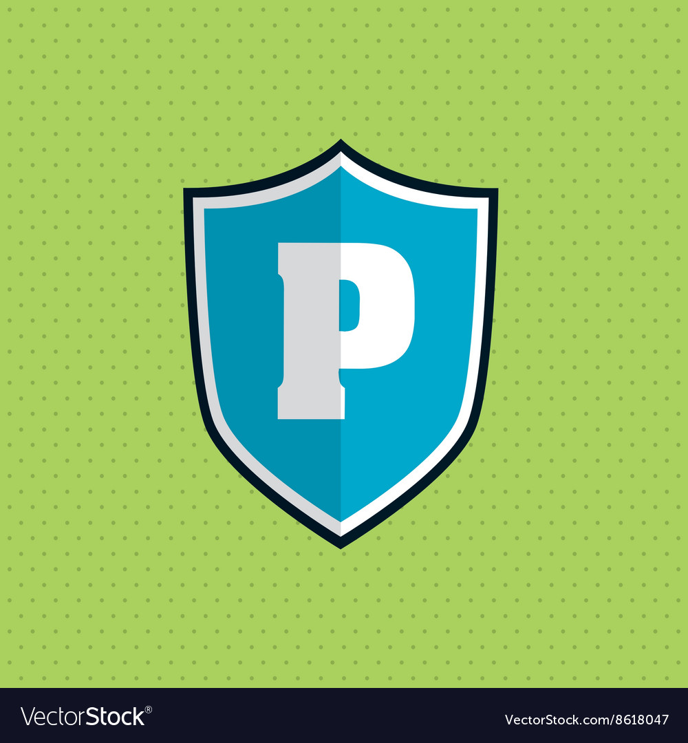 Security system shield concept warning