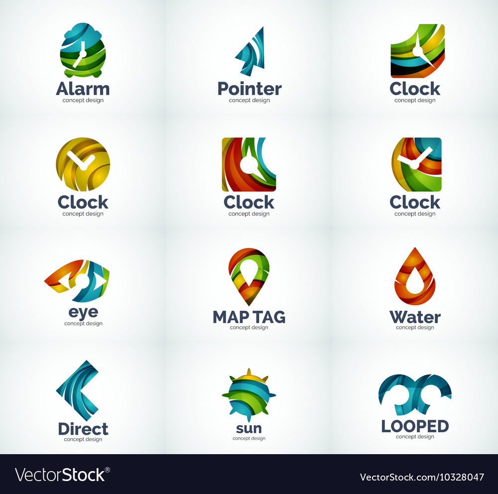 Set of abstract logo icons