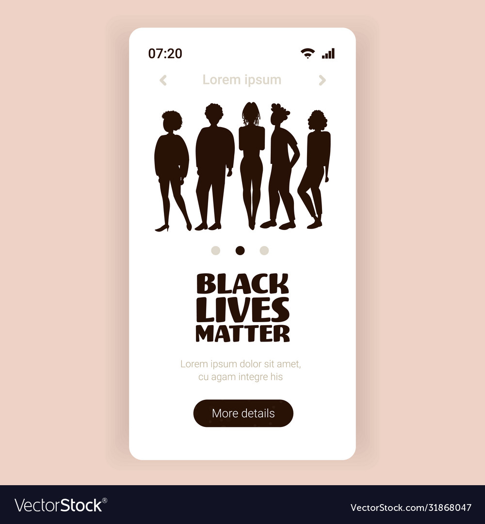 Silhouettes people against racial vector image Silhouettes people against racial