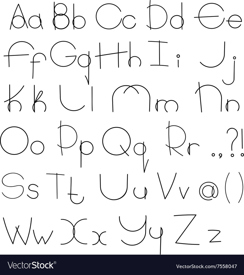 Simple font with a circle