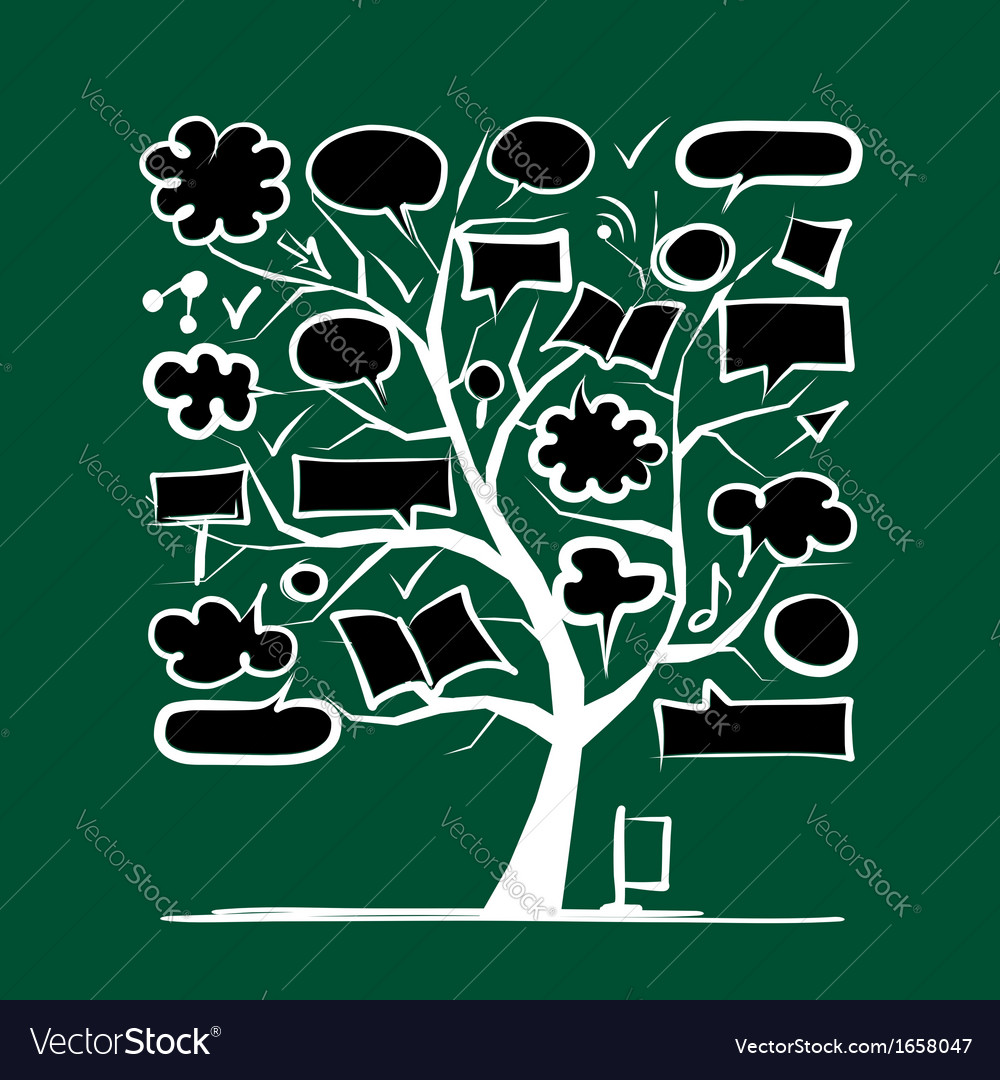 Sketch of tree with arrows and frames for your