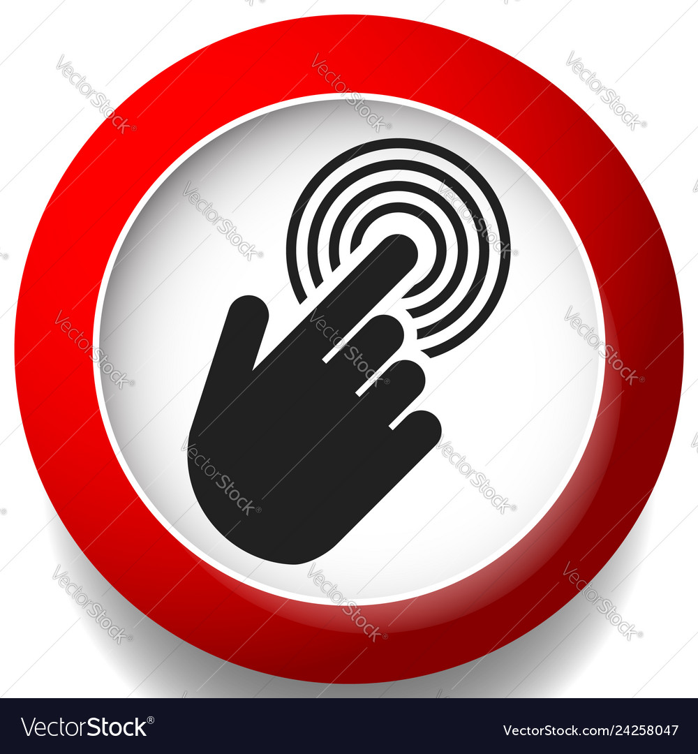 Tapping touchscreen on interface mobile phone icon Vector Image Tapping touchscreen on interface mobile phone icon