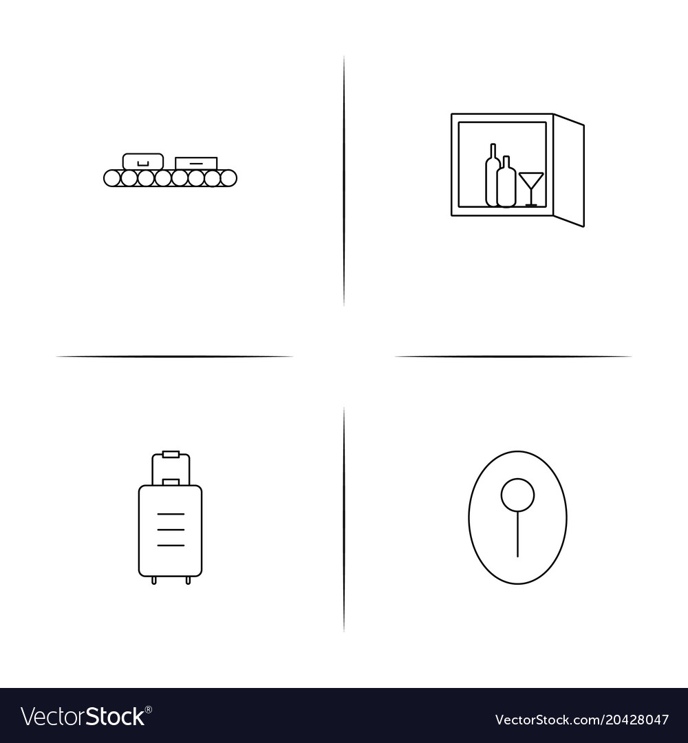 Travel simple linear icon setsimple outline icons