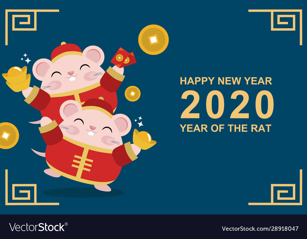 Jahr Ratte Banner Design vector image Jahr Ratte Banner Design
