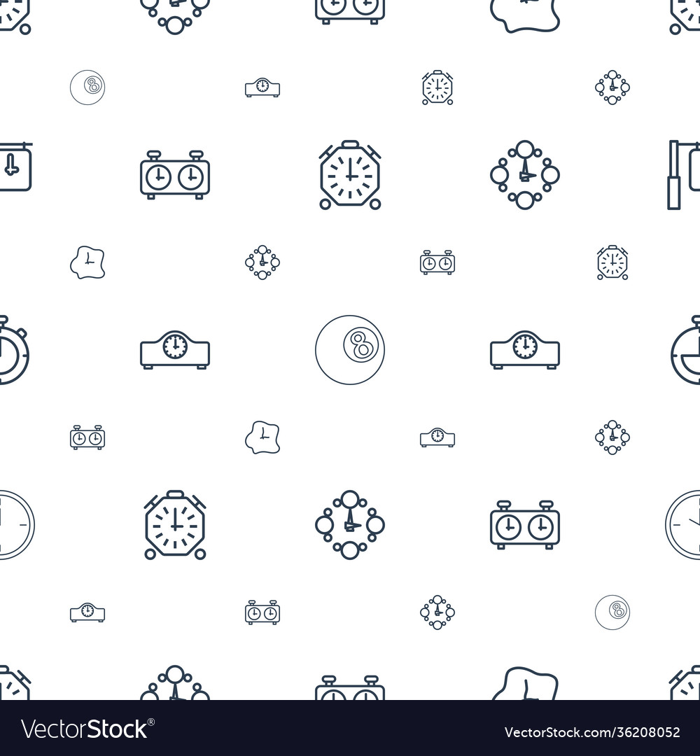 Chronometer icons pattern seamless white Vector Image Chronometer icons pattern seamless white