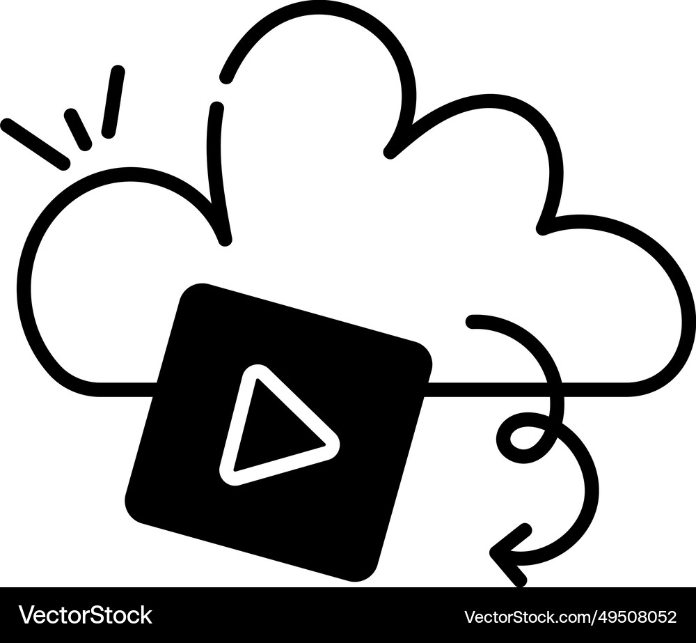 Cloud media Royalty Free Vector Image - VectorStock