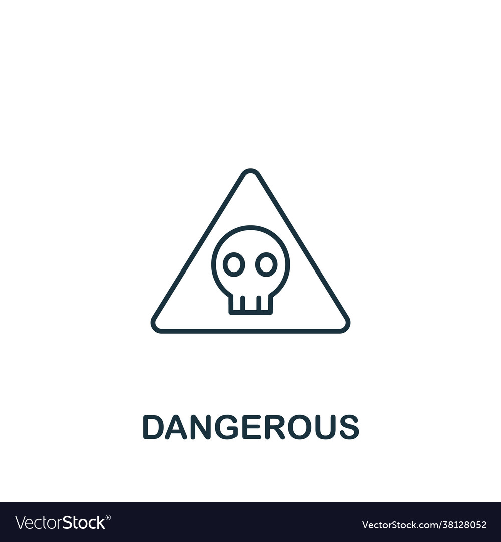 Dangerous icon from security collection simple