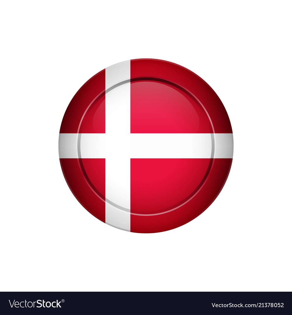 Danish flag on the round button