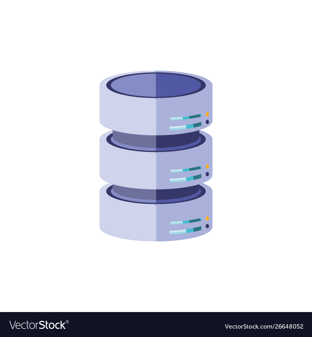Data center disks isolated icon