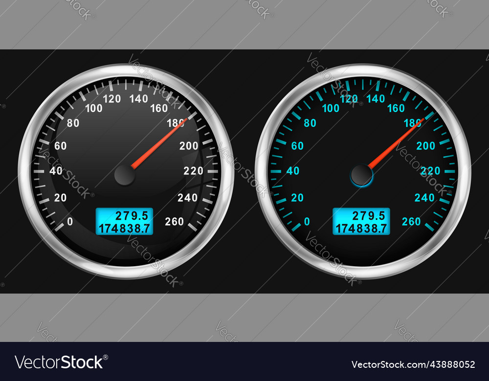 Glossy Speedometer Gauge