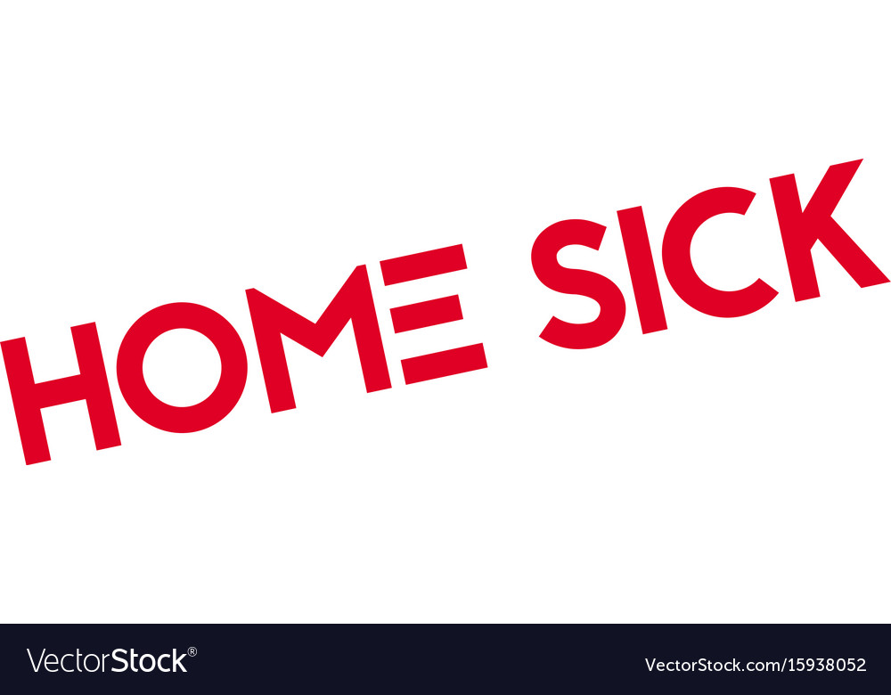 Home sick rubber stamp