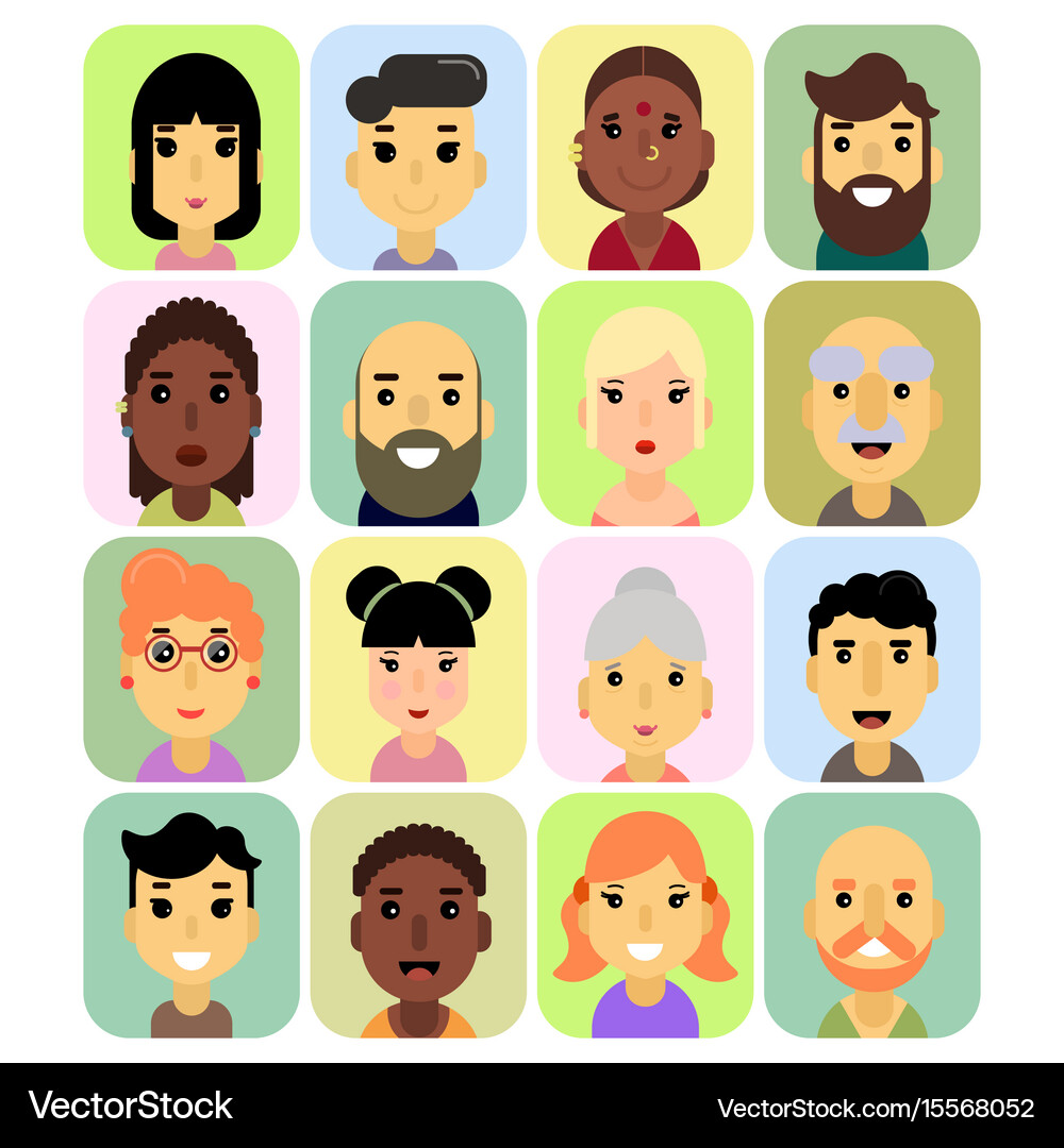 Icons are rectangular in shape with rounded Vector Image