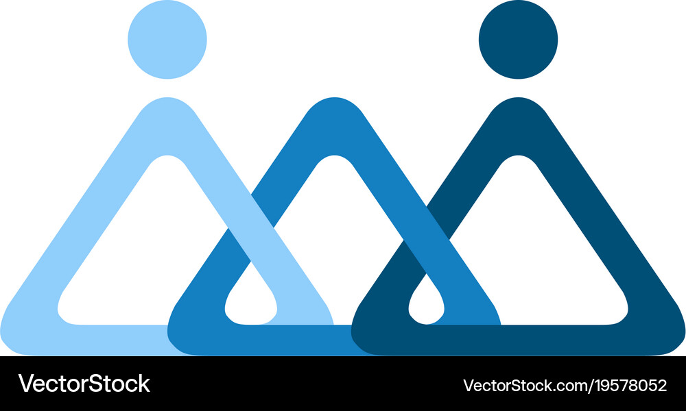 Isolated teamwork logo Royalty Free Vector Image