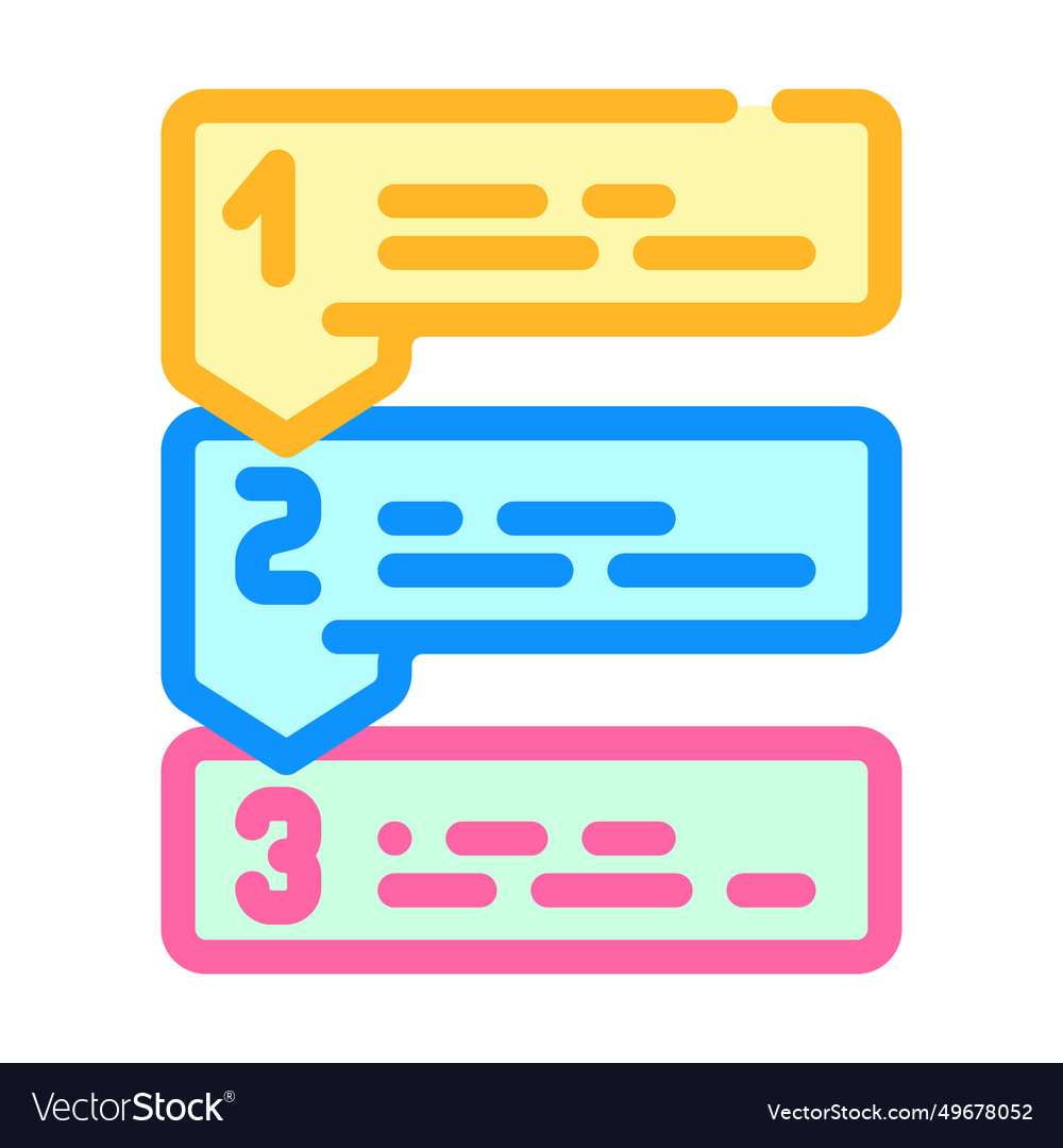 List with arrows color icon