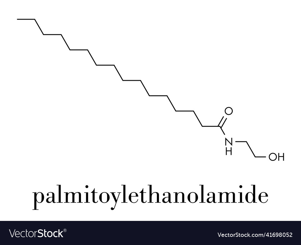 Palmitoylethanolamid Erbsendrogenmolekül Skelett