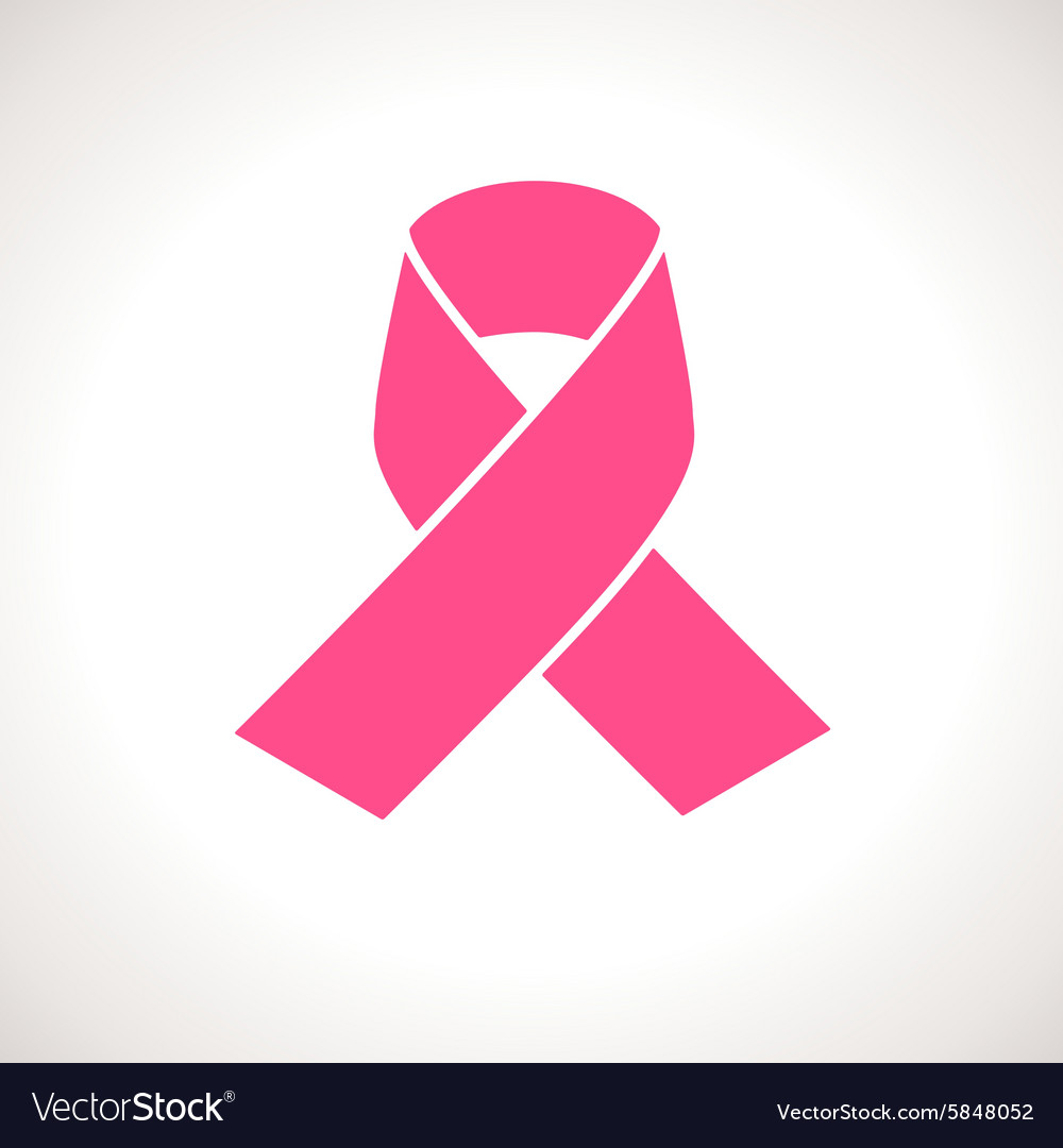 Pink ribbon Royalty Free Vector Image - VectorStock