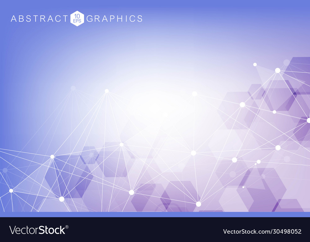 Science network pattern connecting lines and dots vector image Science network pattern connecting lines and dots