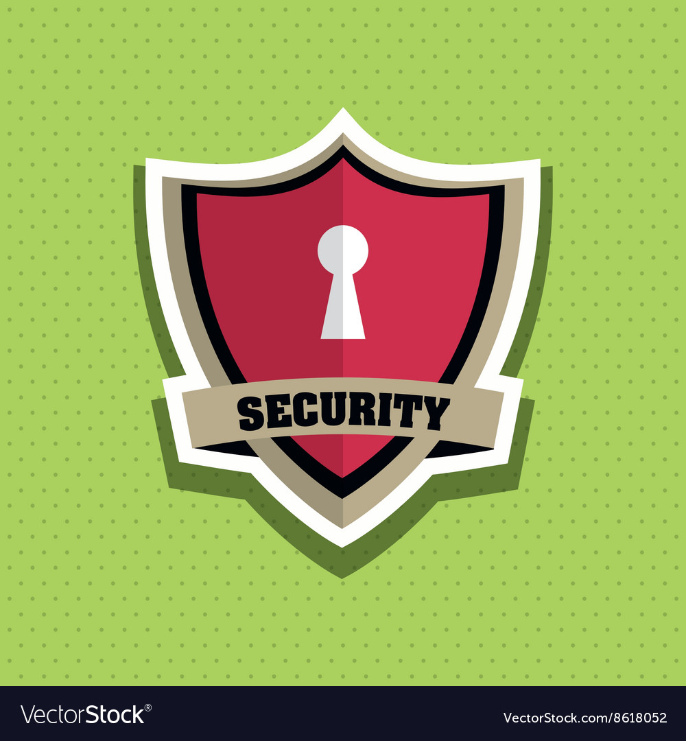 Security system shield concept warning