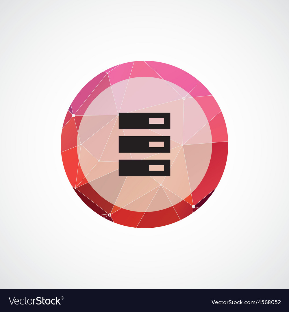 Server Network Icon - Pink Triangle