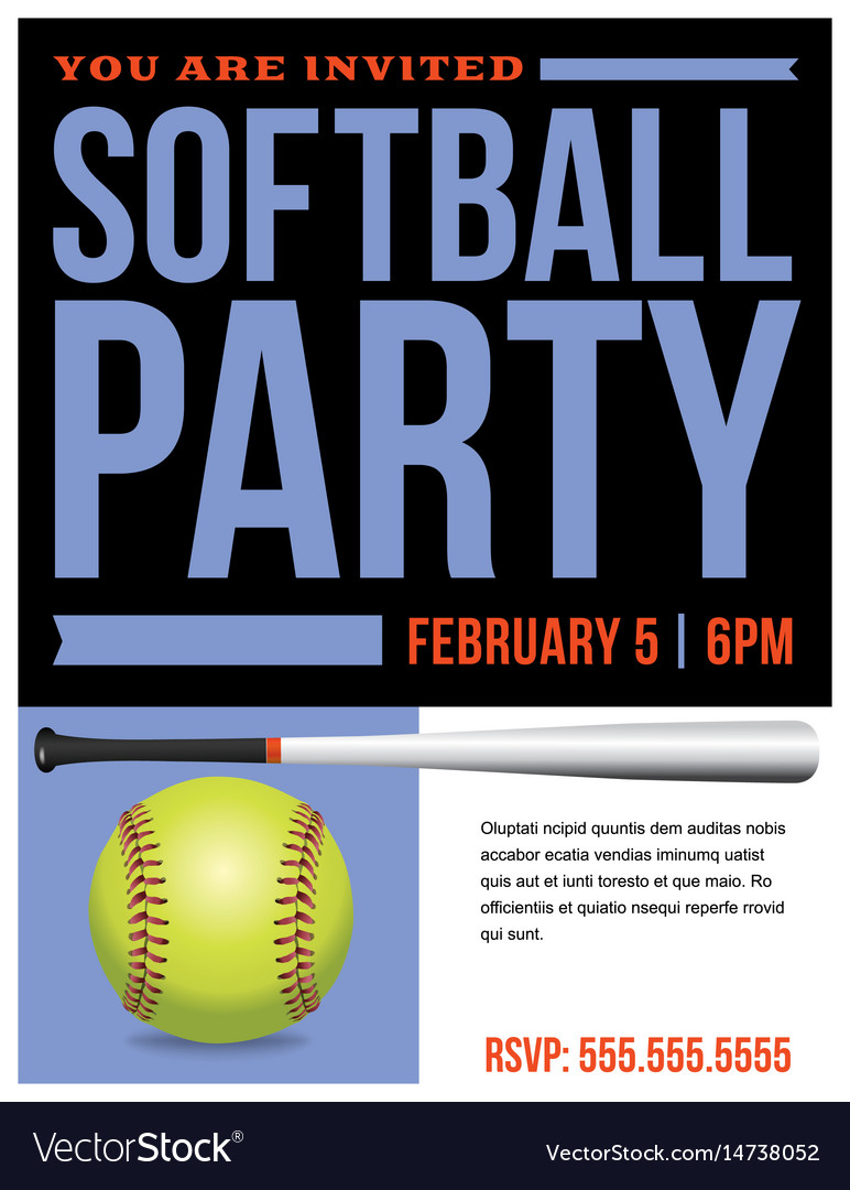 soccer party flyer invitation vector image