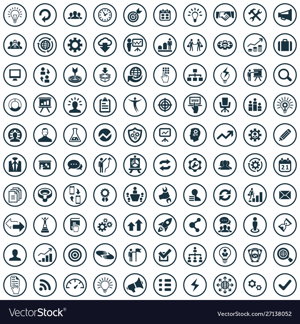 Solution 100 icons universal set for web and ui