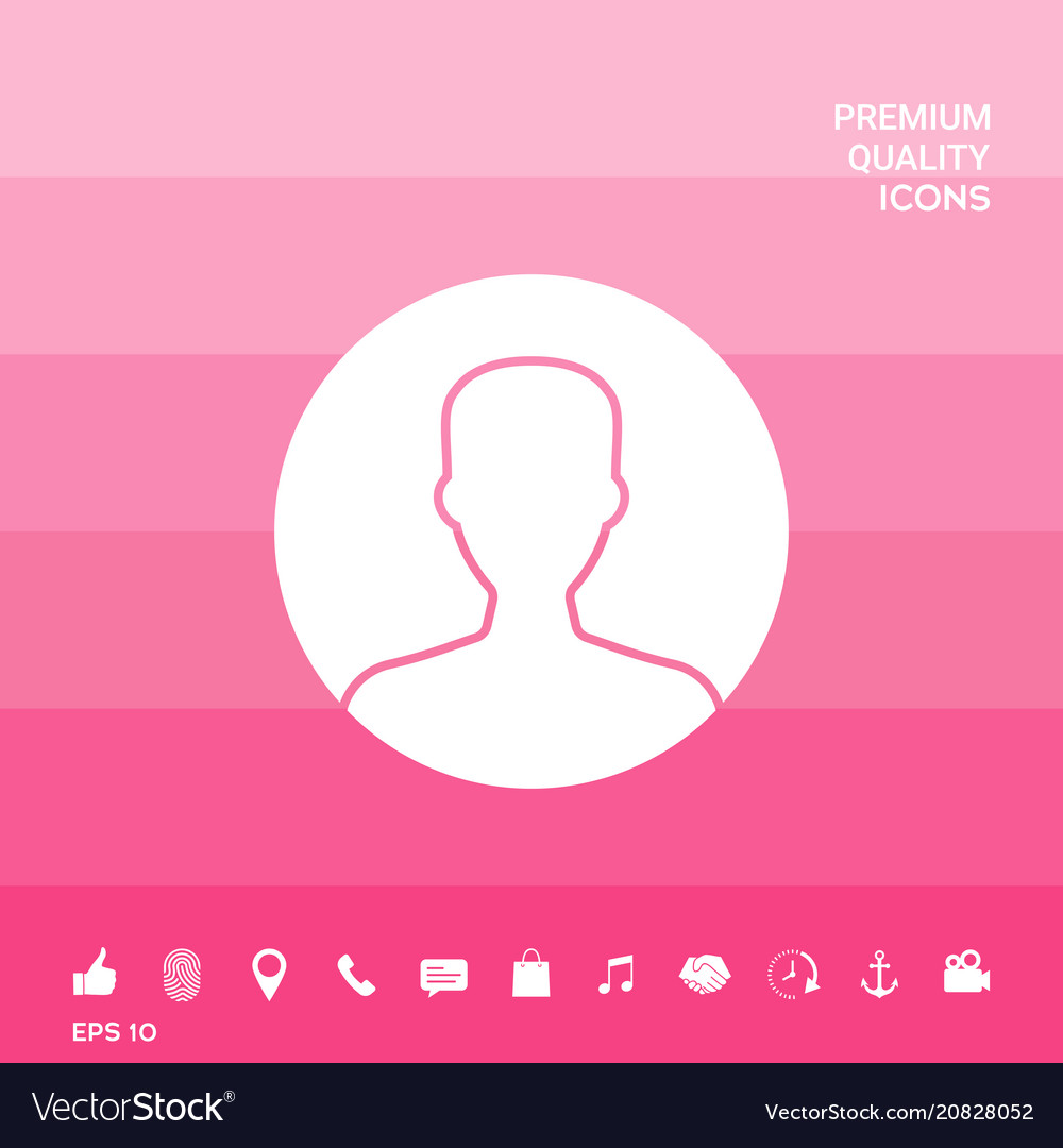 Symbol of user icon in circle profile