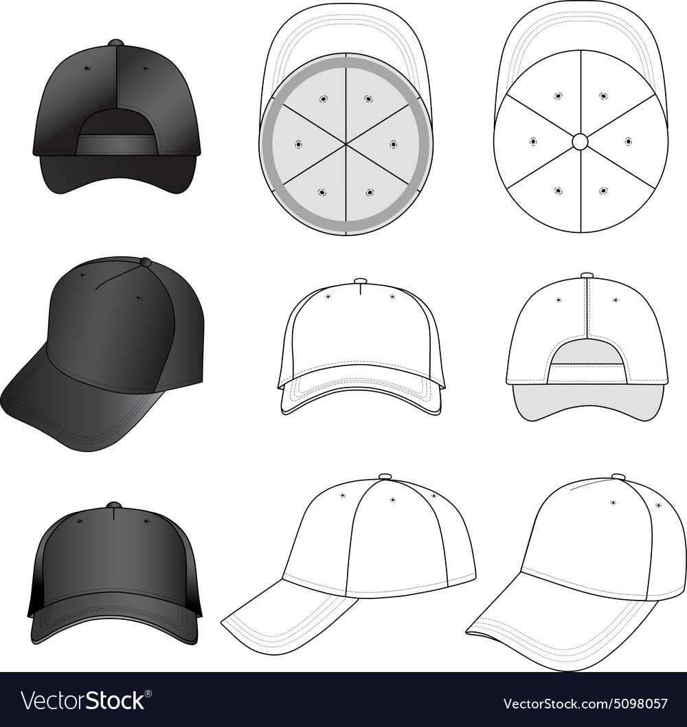 Baseball Cap Template - Outline Royalty Free Vector Image baseball-cap-template-outline-royalty-free-vector-image