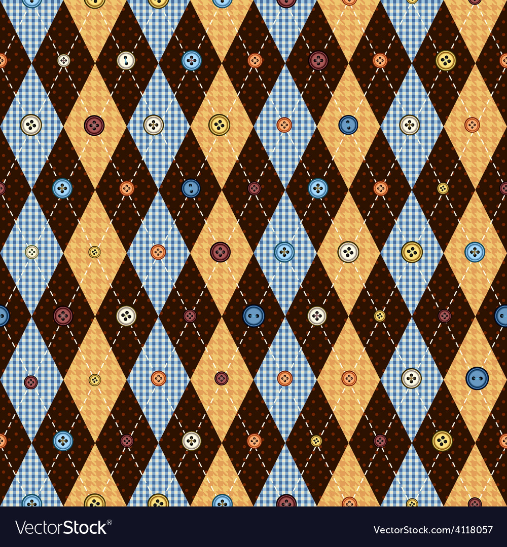 Classic argyle pattern in patchwork style