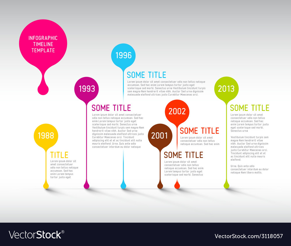 Bunte Infografik-Timeline-Berichtsvorlage