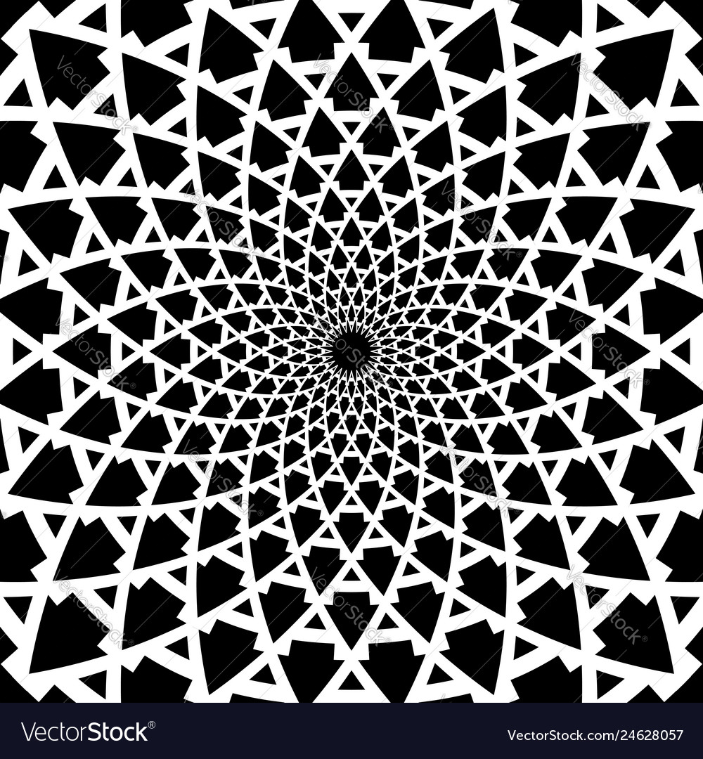 Geometric rotation pattern royalty free vector image