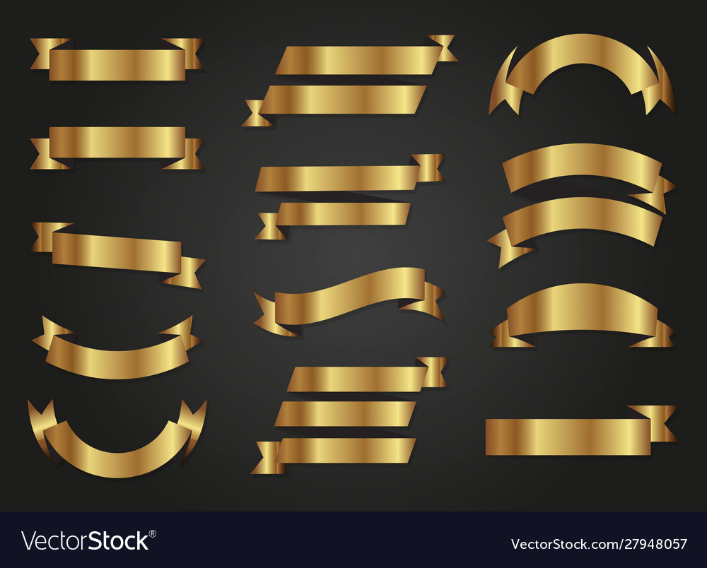 Golden deluxe banner collection set