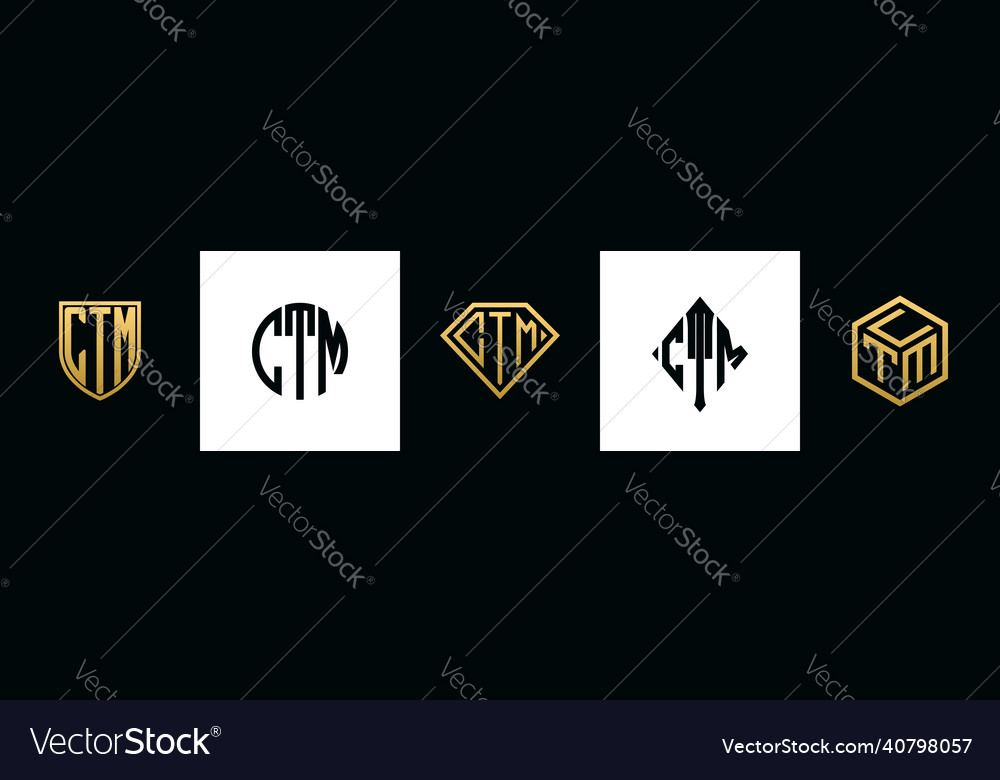 Initial letters ctm logo designs bundle