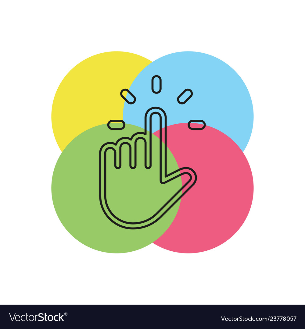 Pointer finger icon - hand cursor vector image Pointer finger icon - hand cursor