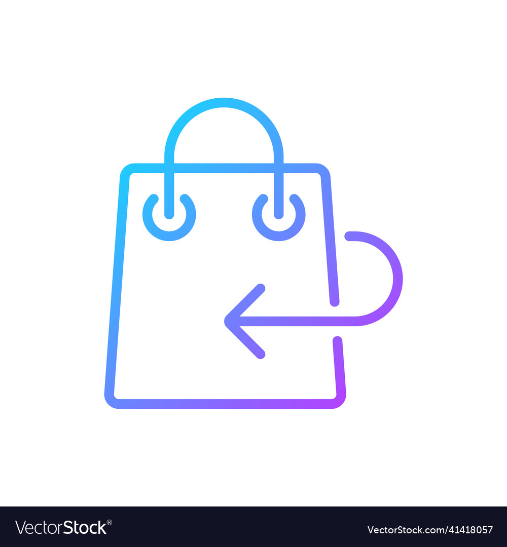 Return policy gradient linear icon