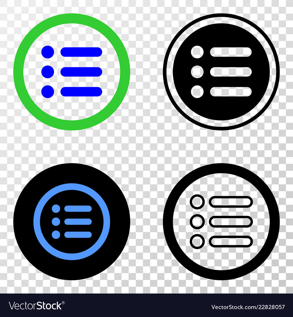 Rounded items eps icon with contour version vector image Rounded items eps icon with contour version