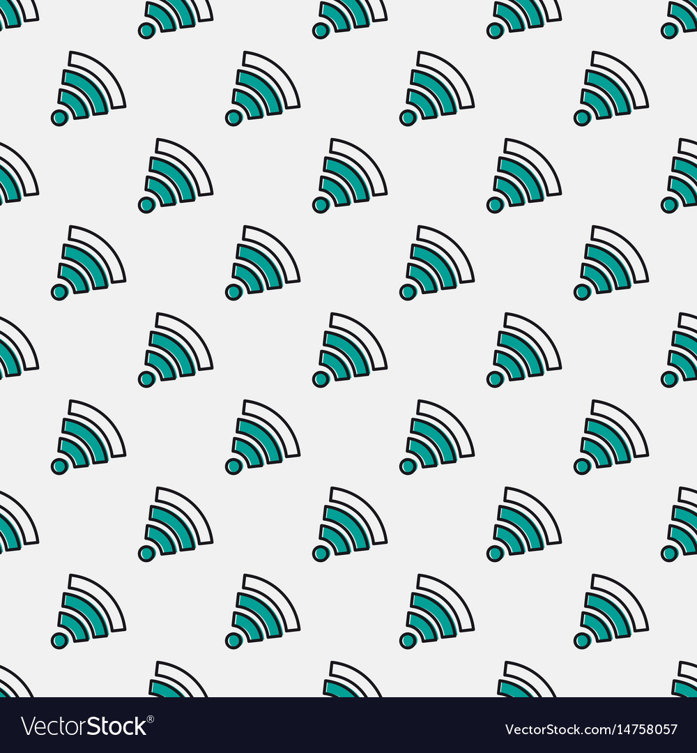 Seamless pattern with wifi sign