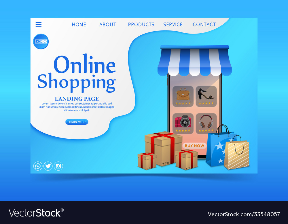 Shopping online design concept Royalty Free Vector Image