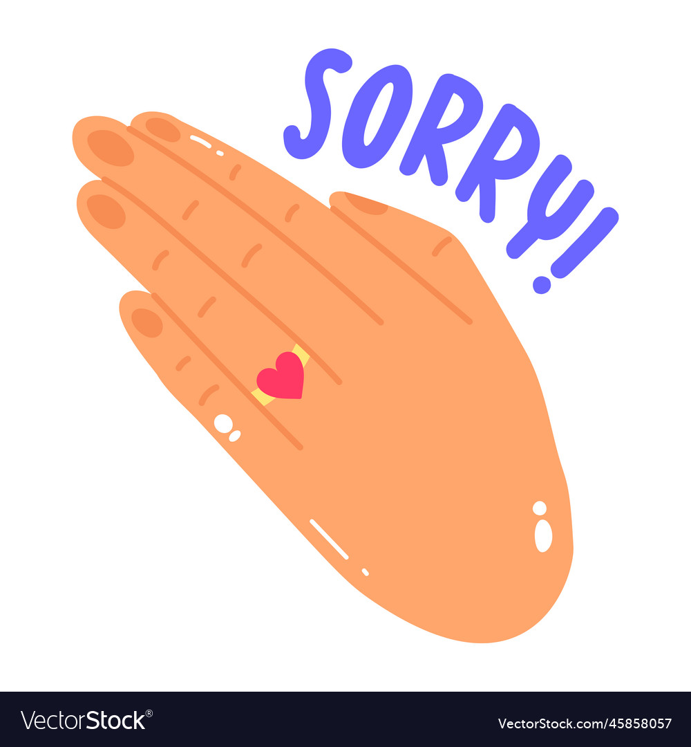 Sorry Royalty Free Vector Image - VectorStock