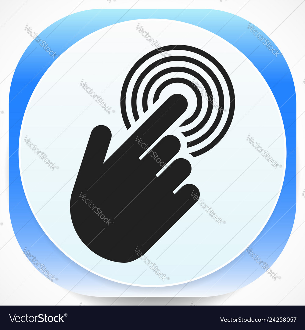 Tapping touchscreen on interface mobile phone icon vector image Tapping touchscreen on interface mobile phone icon