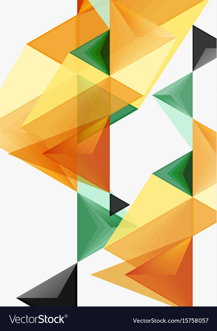 Triangular low poly a4 size geometric