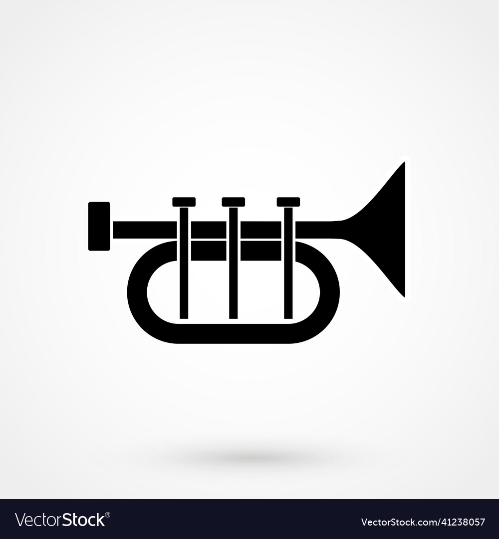 Trumpet icon flat