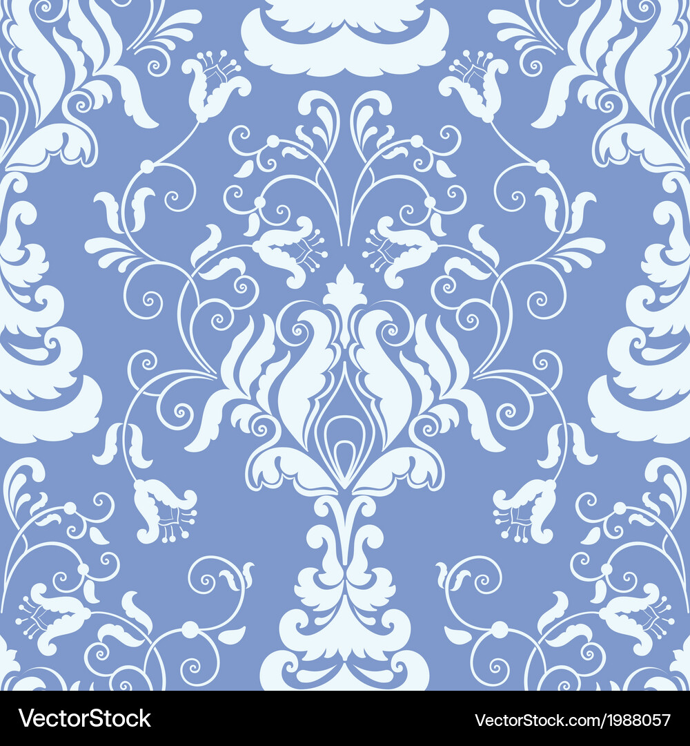 Vintage damask seamless pattern element Royalty Free Vector