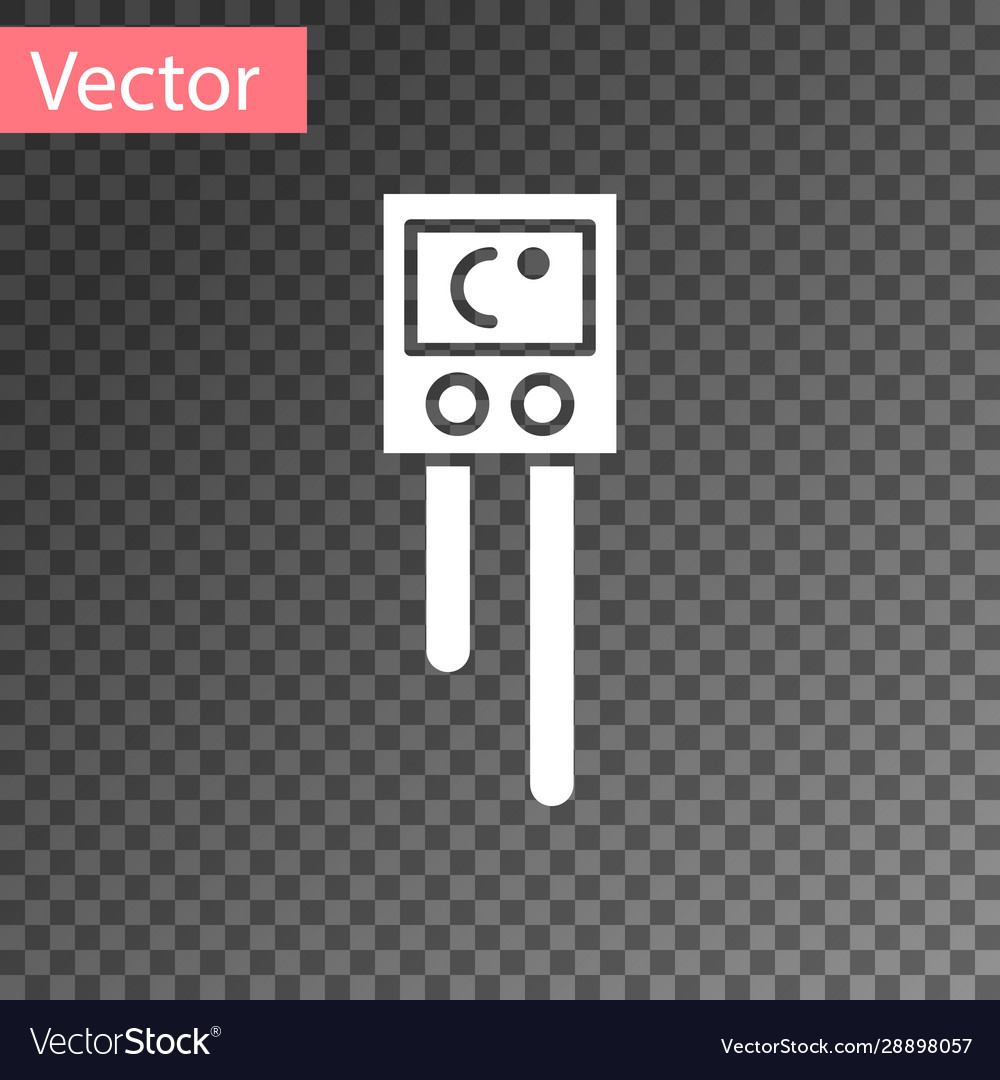 White temperature and humidity sensor icon vector image White temperature and humidity sensor icon