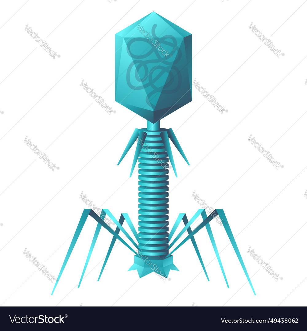 3d complex virus - moonlander shaped structure