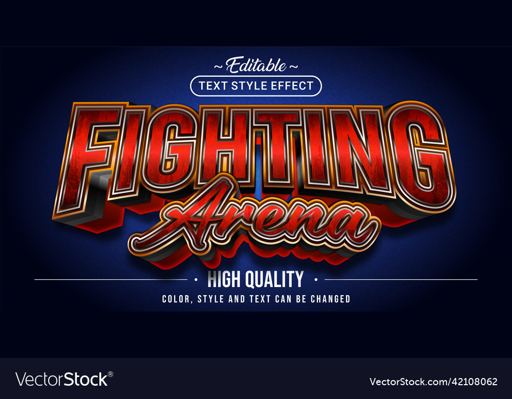 Editable text style effect - fighting arena