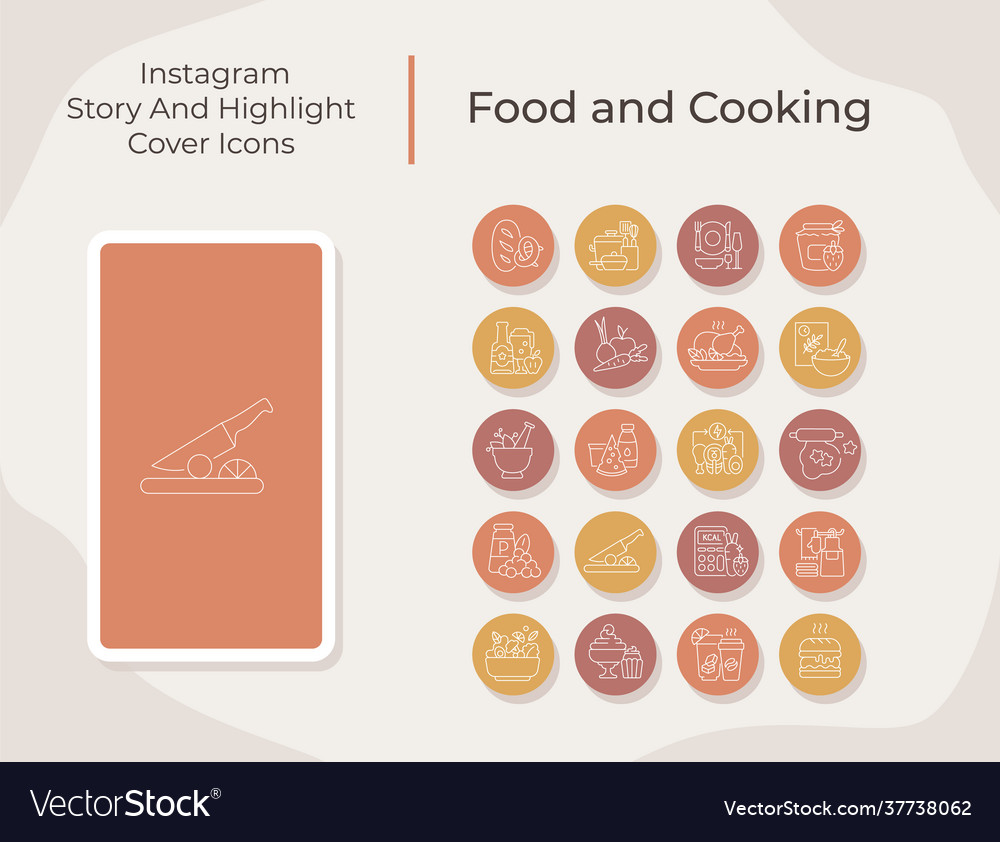 Instagram highlight cover hobby interest Vector Image